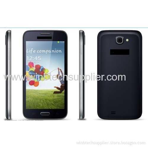 S4 China Made I9500 Mtk6572 Blue White Phone Unlocked Smart Phone
